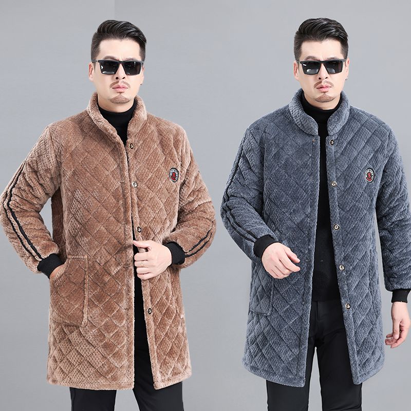 四川省服男士新款高品质罩衣外穿冬男士罩衣加绒加厚夹棉立领棉服