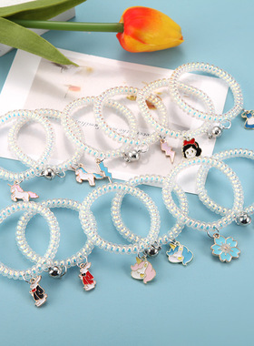 卡通磁铁相吸小皮筋送男朋友情侣手链一对女学生电话线发圈批