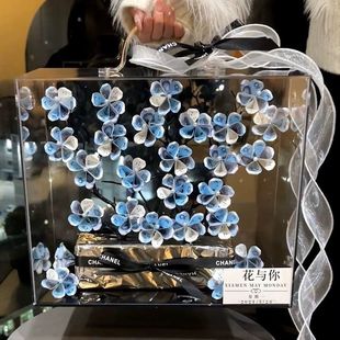 发财树花束有钱花手工diy材料包亚克力礼盒情人节送女友生日礼物