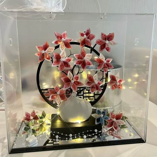 发财树有钱花全套手工材料高端亚克力礼盒土豪情人节生日创意礼物