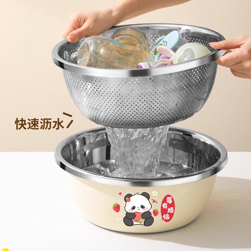 不锈钢特厚沥水篮洗奶瓶