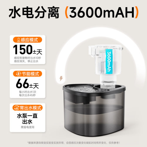 宠物猫咪饮水机自动循环大容量智能感应活水不插电无线喂水器
