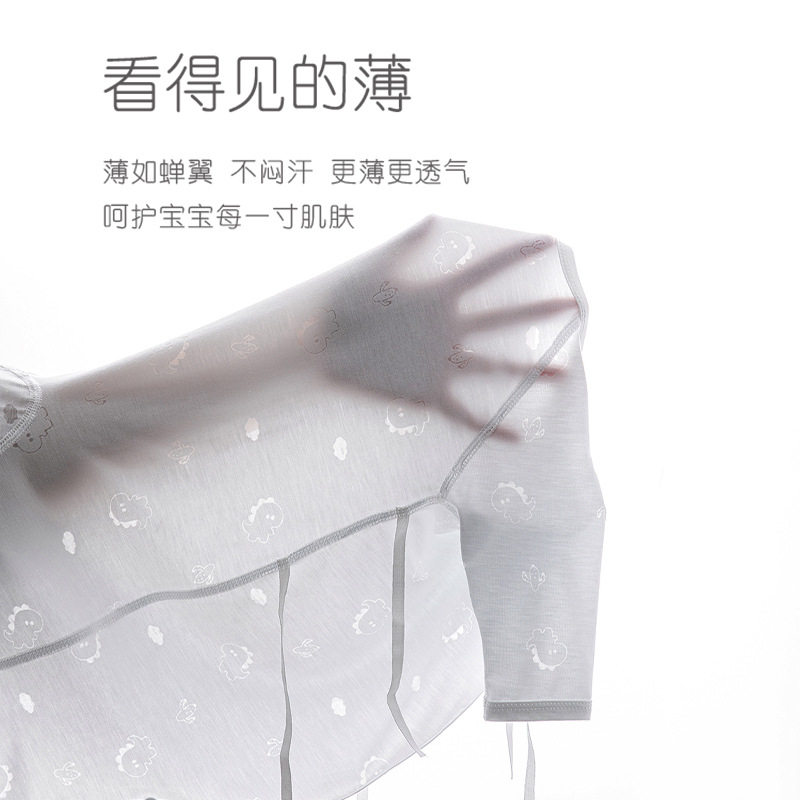 新生儿衣服连体衣夏季超薄款哈衣婴幼儿烧花夏季蝴蝶衣宝宝睡衣