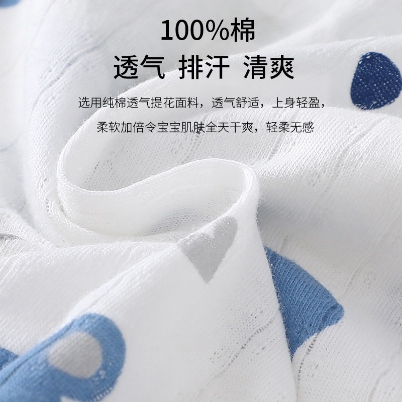 夏季薄款婴幼儿衣服纯棉新生儿宝宝儿童家居服睡衣空调服内衣套装
