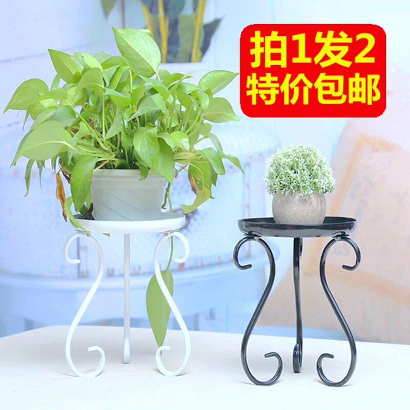欧式铁艺花架办公桌面创