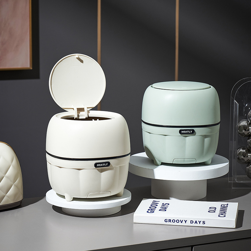 桌面垃圾桶家用办公桌上书房书桌台面茶几床头可爱小号收纳桶