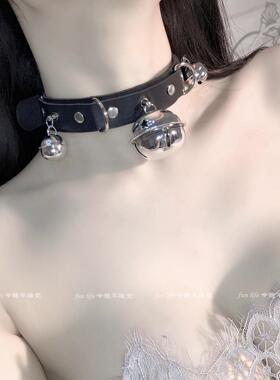 今晚不睡觉项圈女颈带脖颈炼 炼 choker情侣颈环牵引绳铃铛炼子
