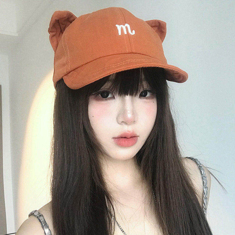 日系猫耳防晒棒球帽女2026新款
