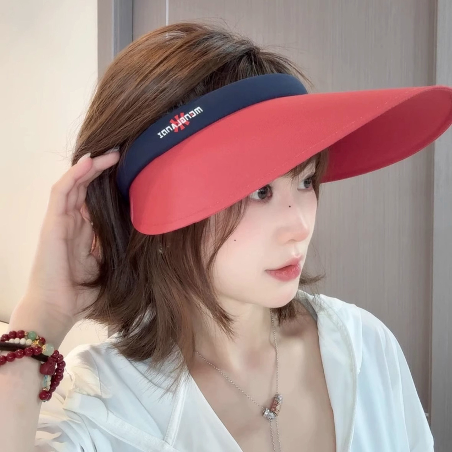 韩版ins大檐空顶帽子女款2026新款夏季大头围遮阳帽百搭防晒帽潮