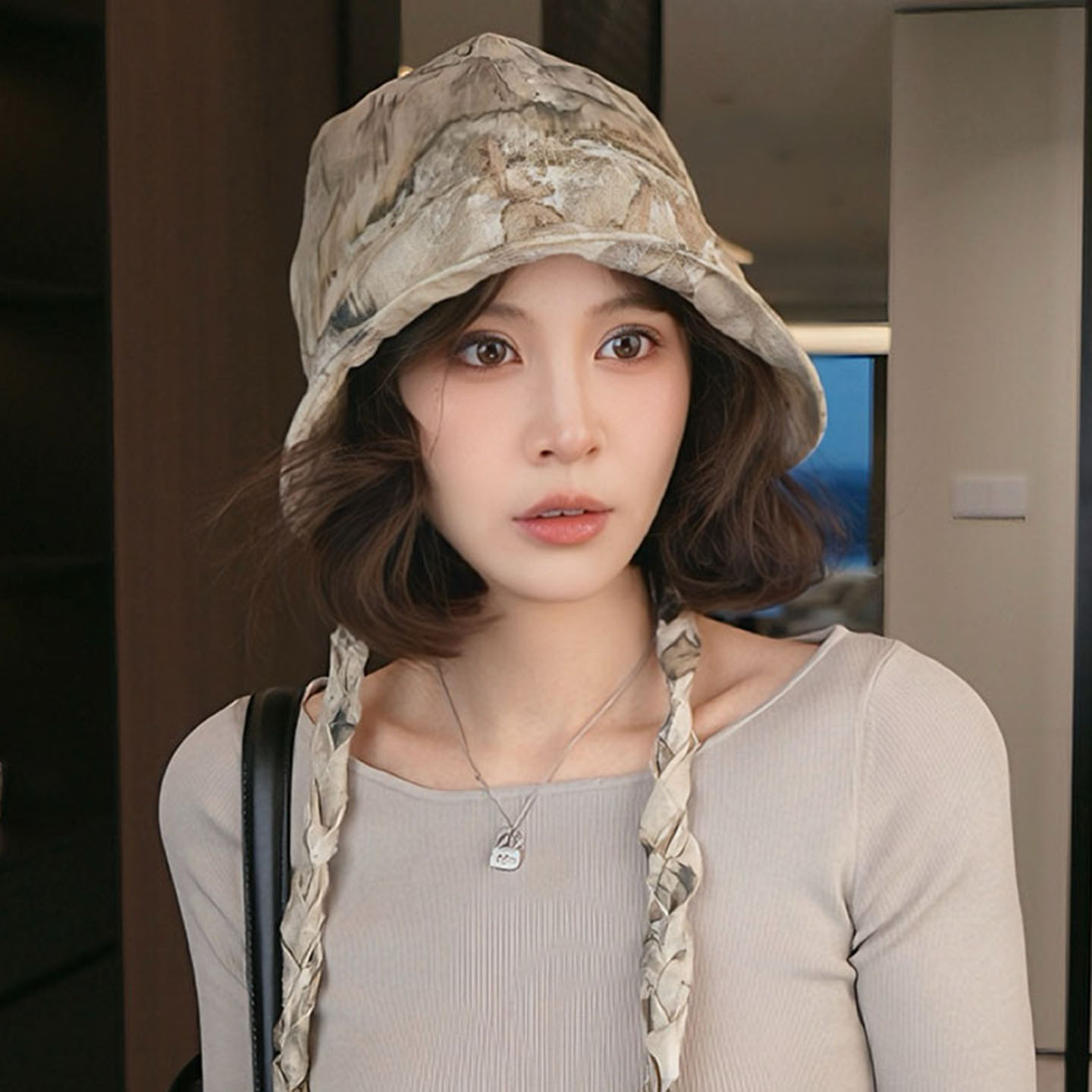 民族风复古头巾渔夫帽女大头围