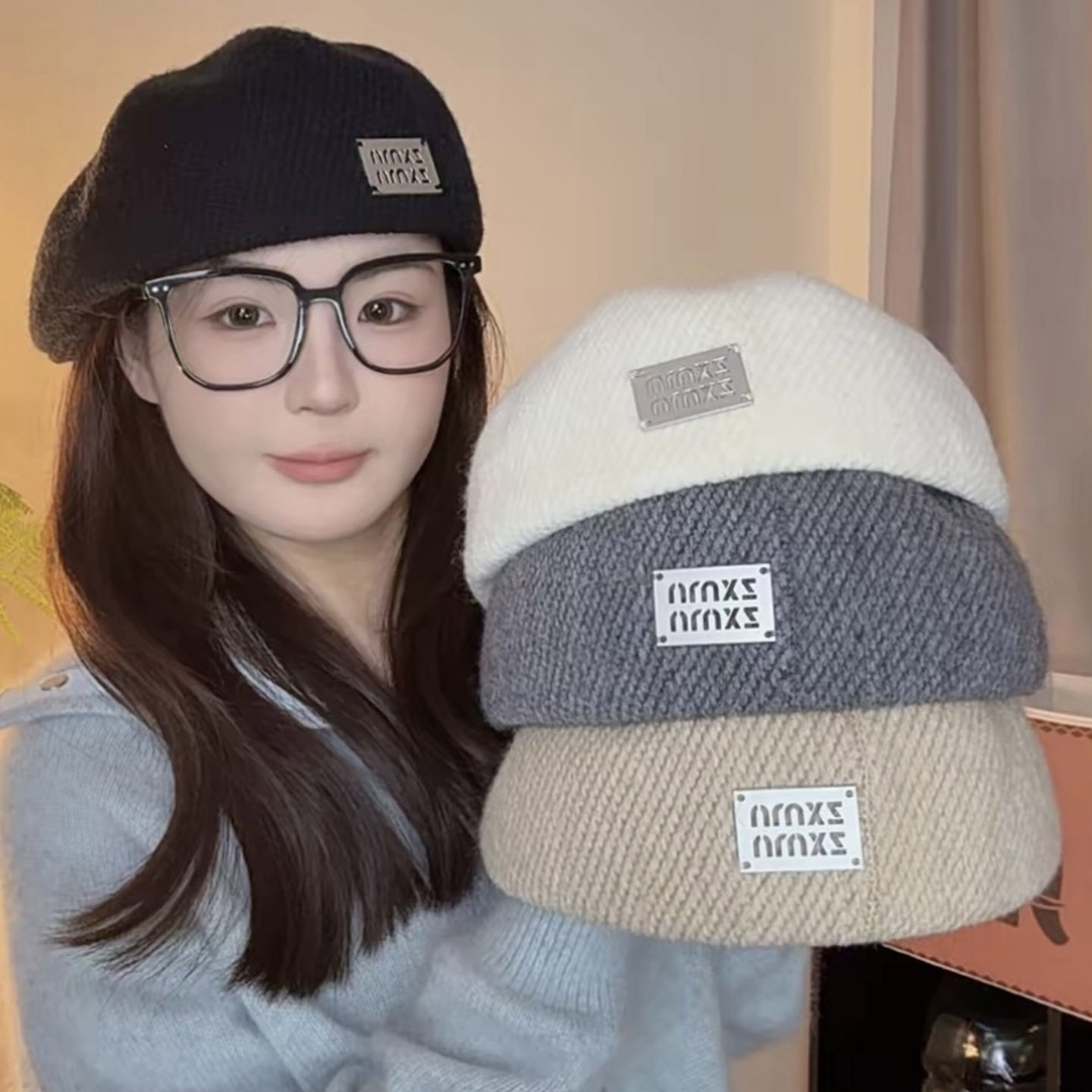 韩系复古字母反戴前进帽子女秋冬季新款百搭贝雷帽显脸小画家帽潮,服饰配件/皮带/帽子/围巾,帽子,淘宝优惠券,粉丝福利购,淘宝优惠卷