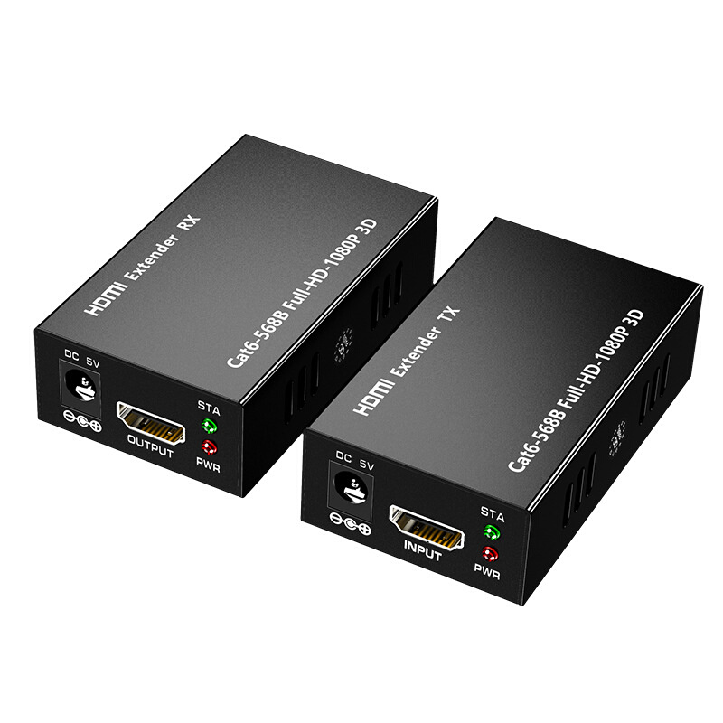 hdmi延长器60米升级款rj45转hdmi网络传输信号延长放大器