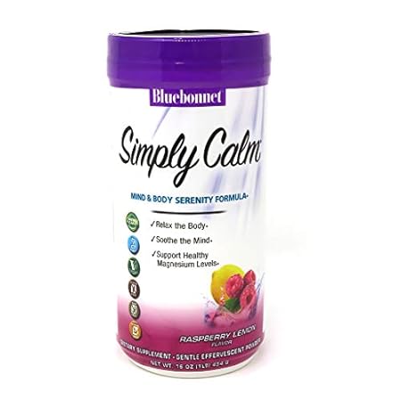 Bluebonnet Nutrition Simply Calm Powder， for Calm*， Muscl