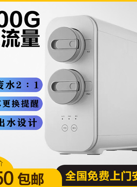 800G大流量双出水无桶机 RO反渗透纯水机家用净水 集成水路直饮机