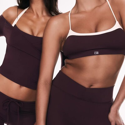 *csb方领美背文胸带胸垫~y标反光