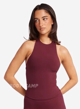 *csb背心带字母~90s复古系列带胸垫高领SerenityDemiTank勃艮第