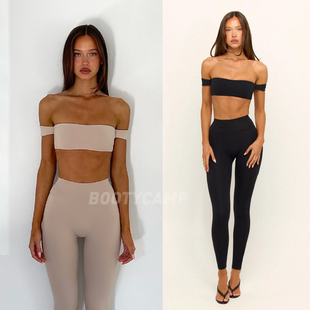 *csb小飞袖背心带胸垫y标带防滑条Off Shoulder Bandeau