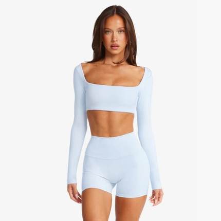 *Csb独家ice冰蓝yuan标！FreedomScoop带胸垫长袖瑜伽裤y标~