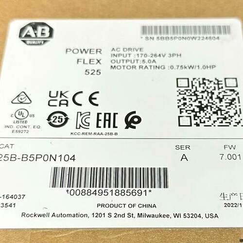 25B-B5P0N104 POWER FLEX 525 交流变频器 工控配件议价维修