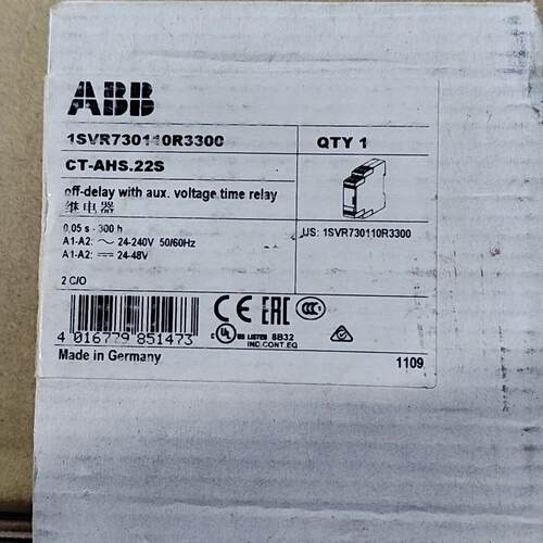 1SVR730110R3300 CT-AHS.22S ABB断电延时时间继电器议价维修