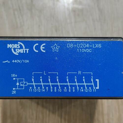 D8-U204-LX6 110VDC 继电器 440V/10A MORS SMITT议价维修