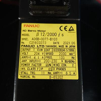 A06B-0077-B103 β12/2000 is 伺服电机 FANUC 工控配件议价维修
