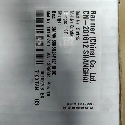 BMMV 58K5N24P12/16HO 编码器 Baumer工业工控自动化配件议价维修