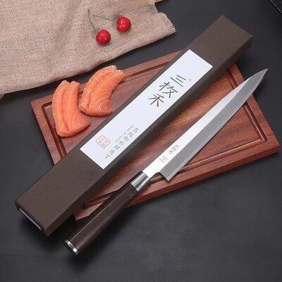 日本进口钢左右手刺身刀鱼生切片刀寿司料理刀柳刃三文鱼刀主厨刀
