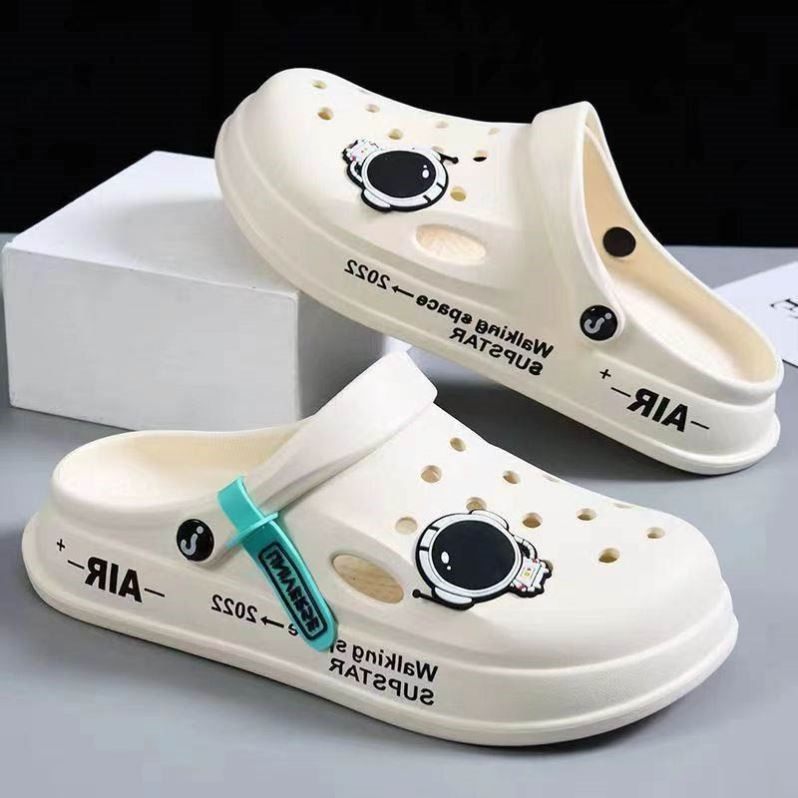 洞洞鞋女夏季款包头玩水防滑不臭脚eva材质男生情侣卡通凉鞋拖鞋