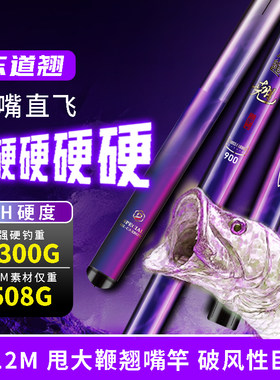东道翘嘴竿6H超轻硬双飞狂拔