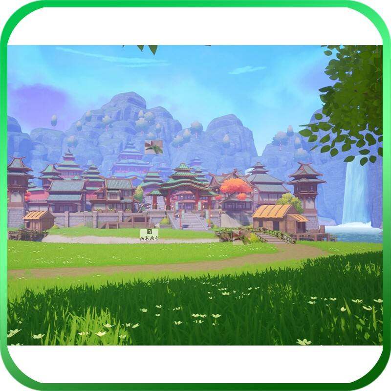 UE5虚幻4卡通风格化中式国风寺庙宫殿场景Stylized Asian Village