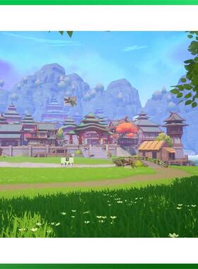 UE5虚幻4卡通风格化中式国风寺庙宫殿场景Stylized Asian Village