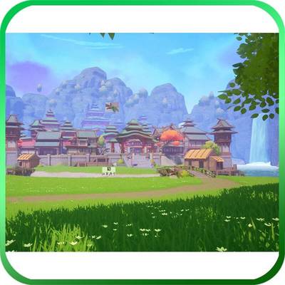 UE5虚幻4卡通风格化中式国风寺庙宫殿场景Stylized Asian Village