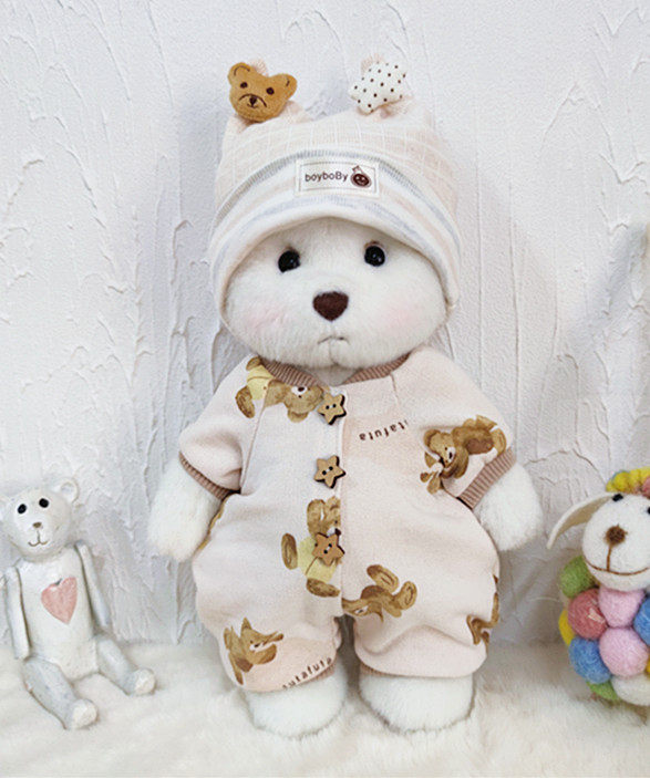 原创手作莉娜玩具熊衣服中号泰迪熊可爱小熊连体衣