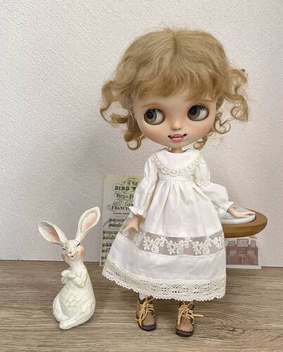blythe小布 森系 奶白连衣裙 ob24 Azone