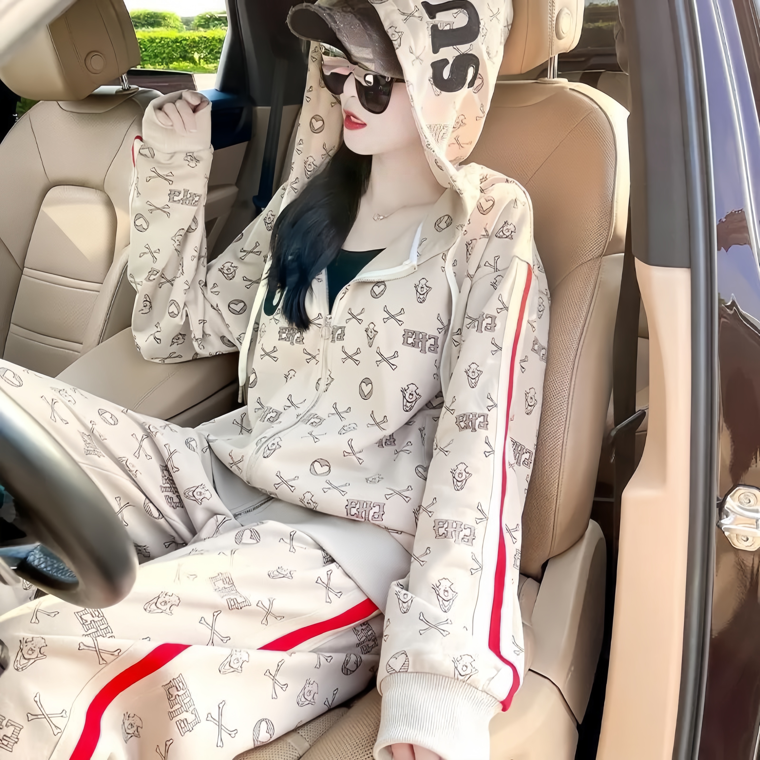 网红运动休闲套装女春秋欧货高端时尚洋气时髦减龄炸街跑步两件套