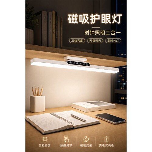 官方公矢大学生宿舍学习护眼磁吸酷毙灯桌面阅读写字充电灯床头台