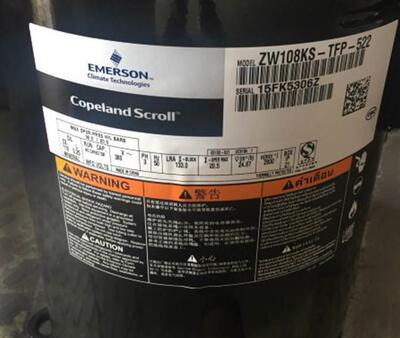 ZW108KS-TTFP-522 ZW152KSE-FP522谷轮9PZW108KSE10匹热泵压缩机-