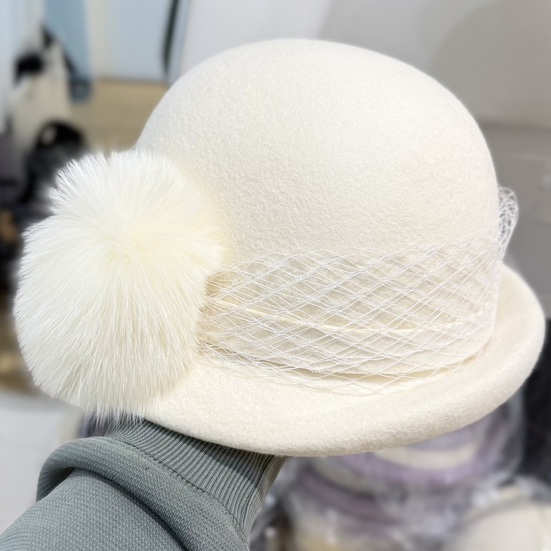 秋冬狐狸毛球羊毛贝雷帽新款高定法式千金小礼帽赫本复古毛呢帽子,服饰配件/皮带/帽子/围巾,帽子,淘宝优惠券,粉丝福利购,淘宝优惠卷