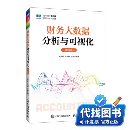 新书正版财务大数据分析与可视化微课版王新玲 苏秀花 李静9787115632395人民邮电出版社2024-03-01