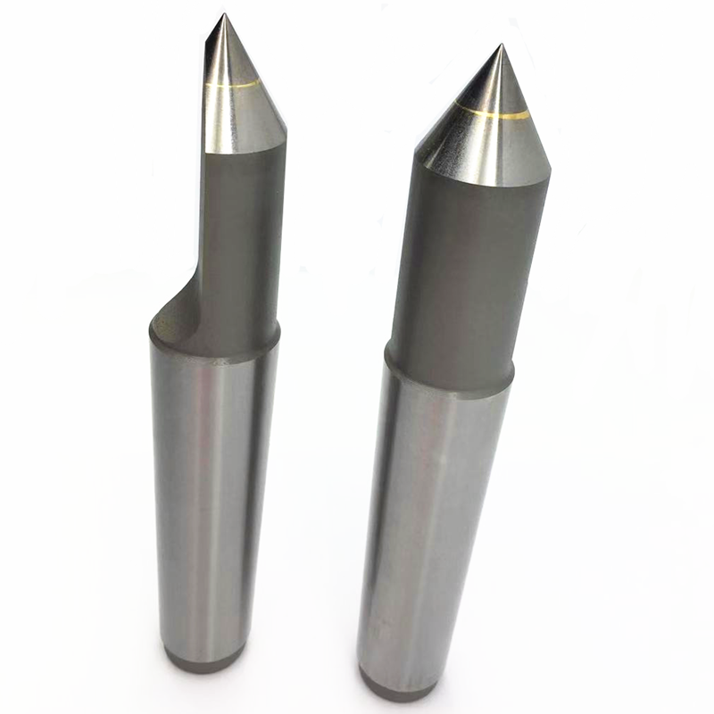 定制加长半缺硬质合金固定车床外圆磨床顶针镶钨钢莫氏柄莫氏2号1