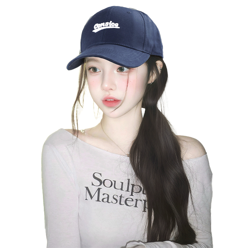 帽子假发一体式全头套自然仿真发女韩系爆款微卷氛围感棒球假发帽