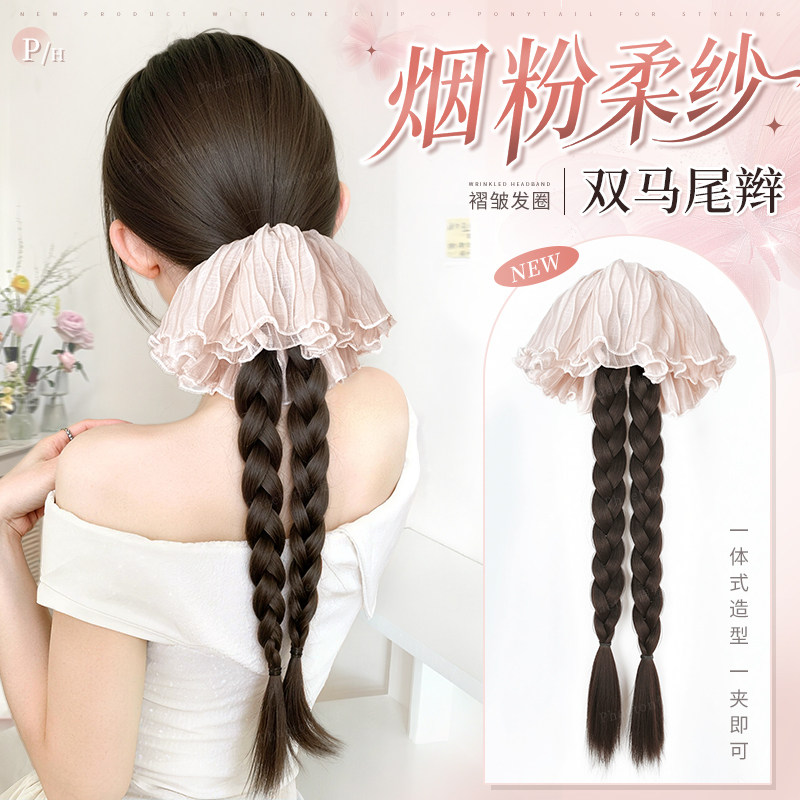 phaeton假发辫子女仿真人发抓夹图片