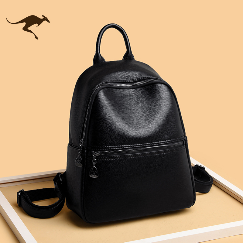 双肩背包女真皮2025新款防盗背包中年妈妈旅行包软牛皮大容量背包