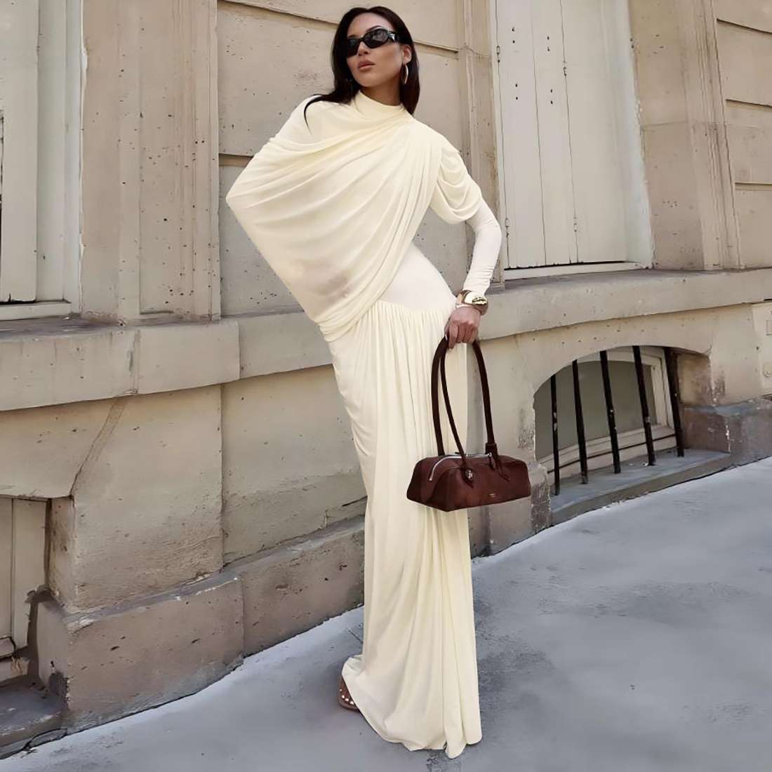 WEIRDPUSS气质女王ins褶皱裙子