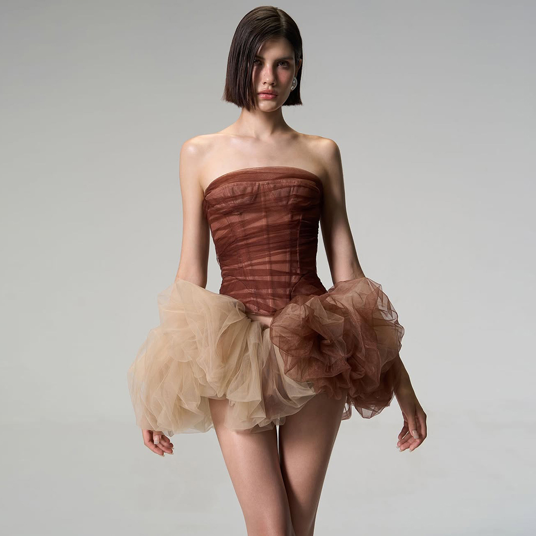 WEIRDPUSS时尚vintage焦糖套装