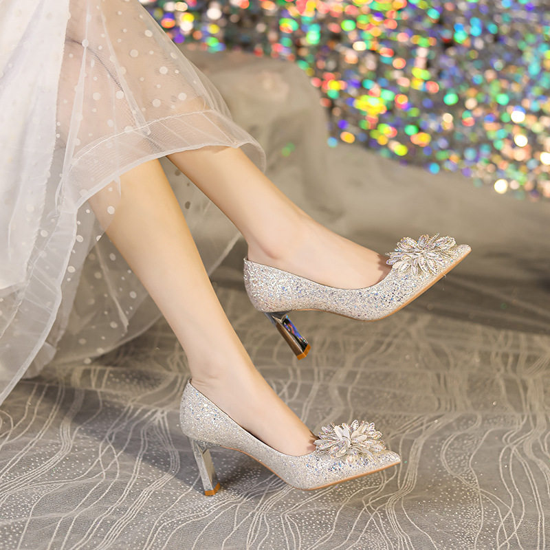 2026新款尖头时尚百搭浅口不累脚高跟鞋婚鞋春季气质优雅女鞋,女鞋,婚鞋,淘宝优惠券,粉丝福利购,淘宝优惠卷