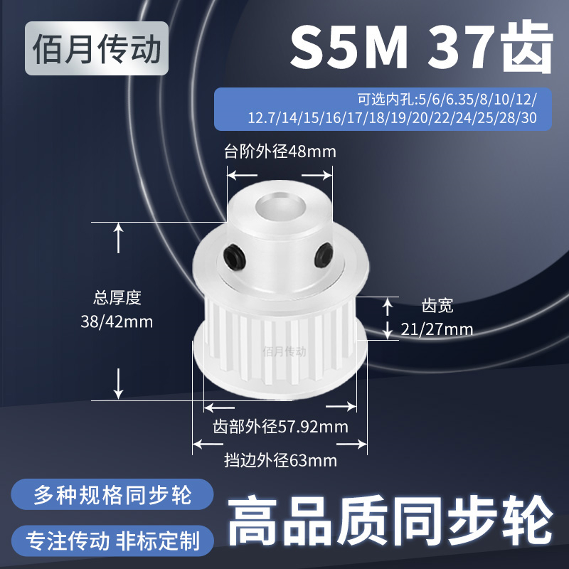 BAIYUE同步轮皮带轮橡胶同步带