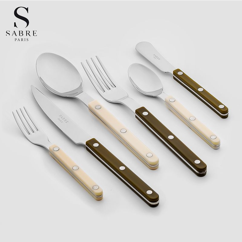 法国不锈钢彩色西餐牛排刀叉