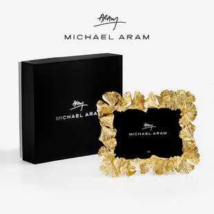 美国Michael Aram金色创意相框摆台轻奢桌面玄关照片框摆件礼物